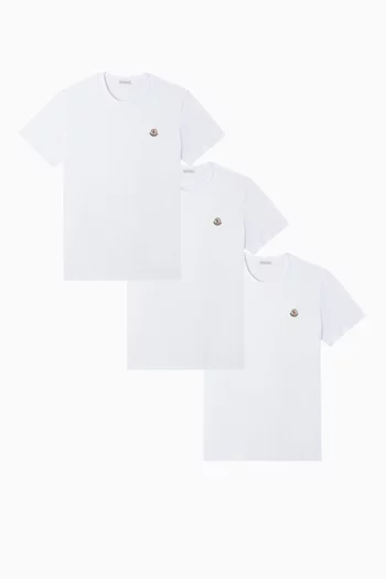 Logo T-shirt in Cotton-jersey, Set of 3