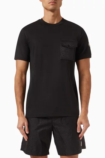 All-over Logo Pocket T-shirt in Cotton