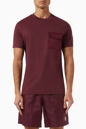All-over Logo Pocket T-shirt in Cotton