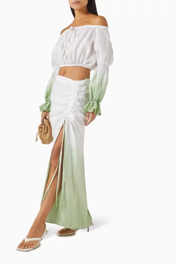 Mirna Drawstring Ombre Skirt