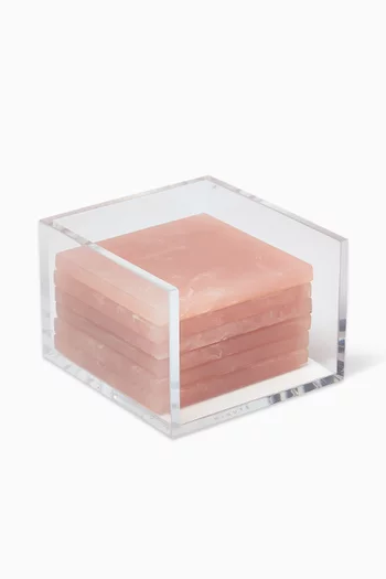 Birthstone Coasters in Resin, Set of 6