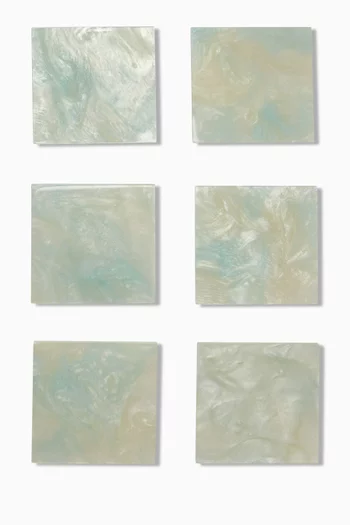 Birthstone Coasters in Resin, Set of 6