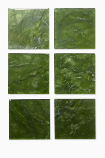 Birthstone Coasters in Resin, Set of 6
