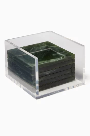 Birthstone Coasters in Resin, Set of 6