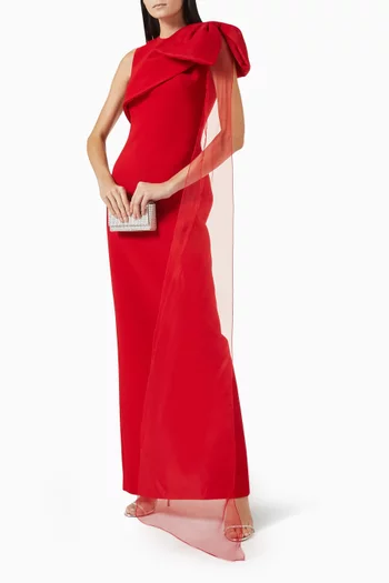 Vera Bow Gown in Crepe