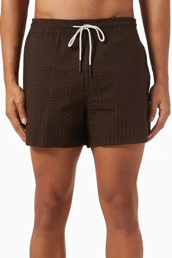 Calo Swim Shorts in Seersucker
