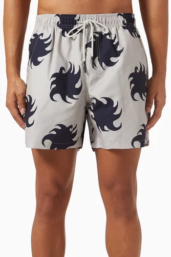 Gravel Ember Swim Shorts in Nylon
