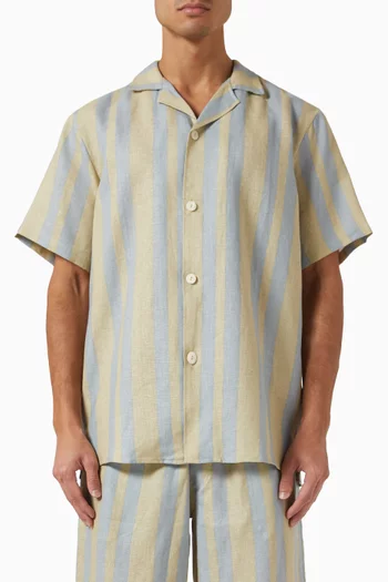 Mist Strata Cuba Shirt in Linen