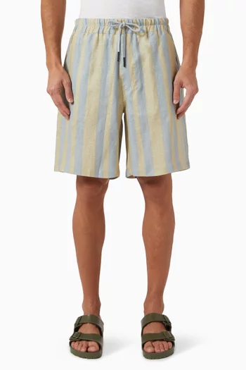 Mist Strata Nicola Shorts in Linen