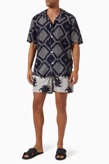 Trastevere Cuba Crochet Shirt in Cotton Blend