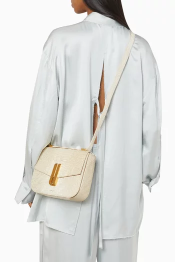 Small Vancouver Crossbody Bag in Lizard-effect Leather
