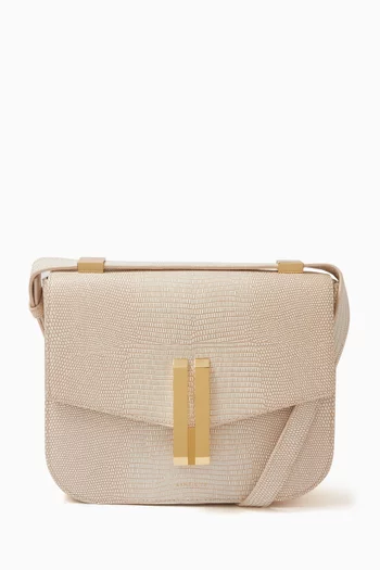Small Vancouver Crossbody Bag in Lizard-effect Leather