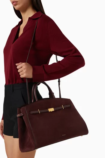 The Hudson Tote Bag in Suede