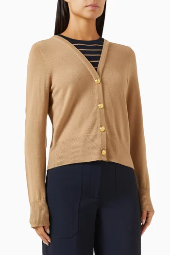 Enza Buttoned Sweater in Merino-wool