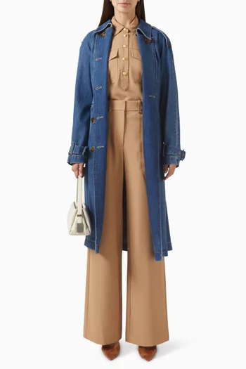 Zuma Trench Coat in Denim