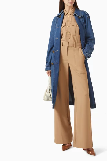 Cole Wide-leg Pants in Stretch Blend