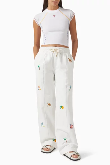 Logo Raglan-sleeve Crop Top in Jersey