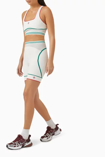 Seamless Sports Shorts in Nylon Blend
