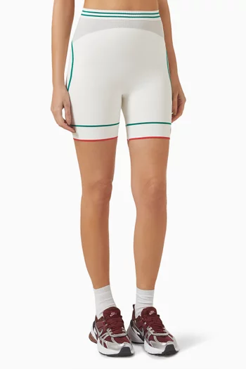 Seamless Sports Shorts in Nylon Blend