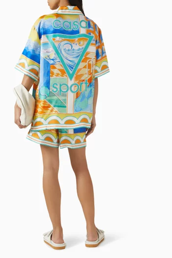 Surreal Pool Shirt in Silk