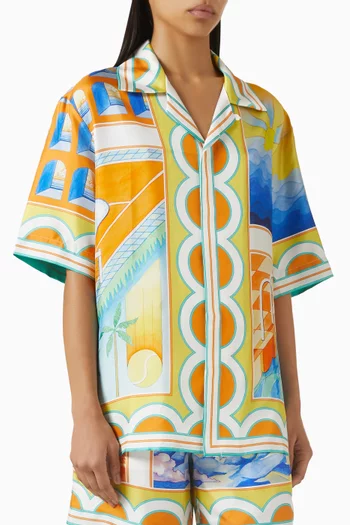 Surreal Pool Shirt in Silk