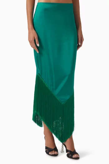 Amorino Fringe Maxi Skirt