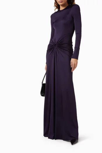Circle-detail Gown in Jersey