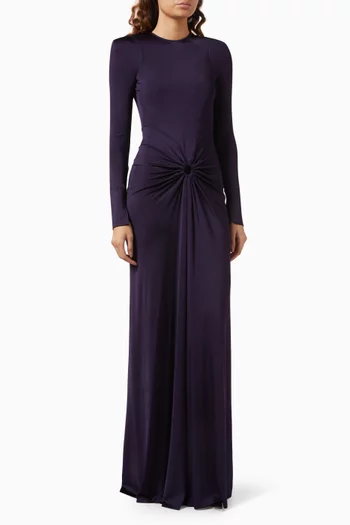 Circle-detail Gown in Jersey