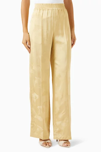 Pyjama Pants in Floral Jacquard