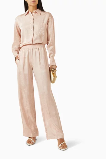 Pyjama Pants in Floral Jacquard