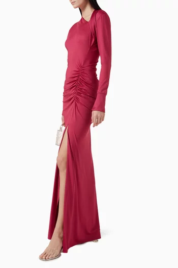 Slash-neck Gown in Jersey