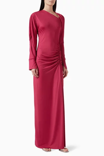 Slash-neck Gown in Jersey