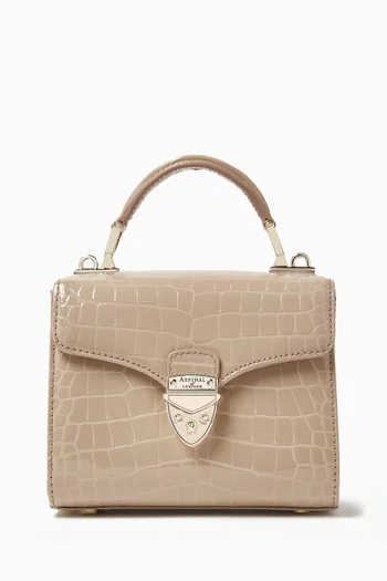 Mini Mayfair® Top-handle Bag in Croc-embossed Leather