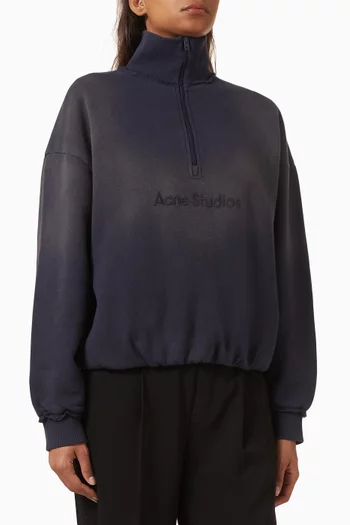 Logo High-neck Sweater in Fleece