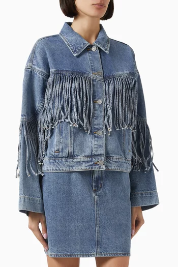 Yasaiko Fringe Jacket in Denim