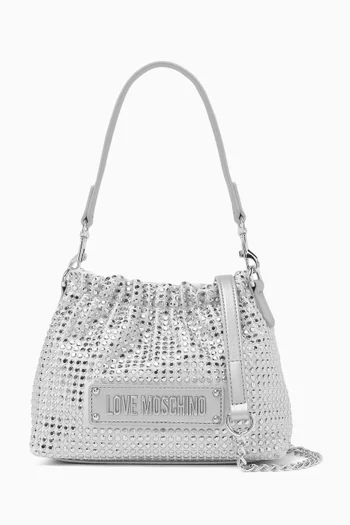 Mini Sparkling Top-handle Bag in Faux Leather
