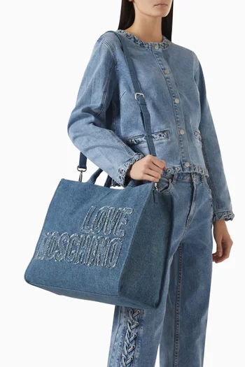 Large Tote Bag in Denim