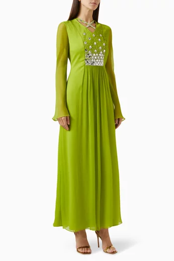 Francesca Mirror-detail Maxi Dresss
