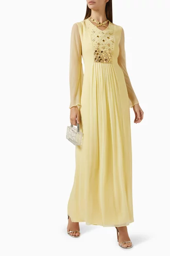 Francesca Mirror-detail Maxi Dresss