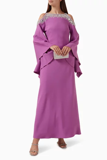 Hestia Embellished Kaftan in Crepe