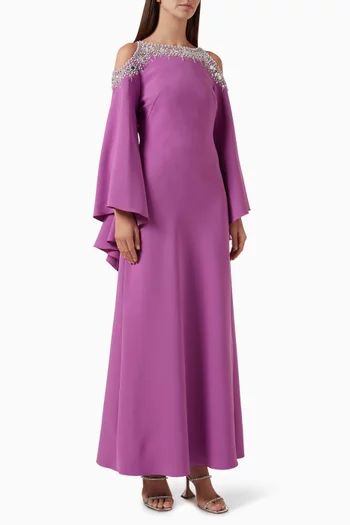 Hestia Embellished Kaftan in Crepe