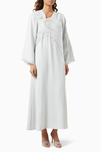 Pearl Embellished Maxi Dress