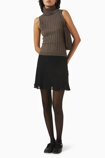 Rowyn Turtleneck Top in Recycled Cashmere