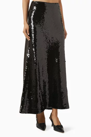 Gabriella Skirt in Floral-appliqué Tulle