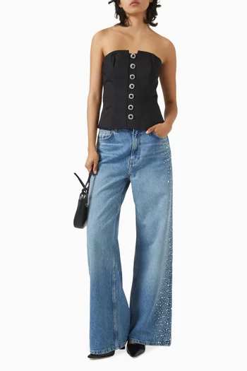 Kalilia Top in Stretch Cotton