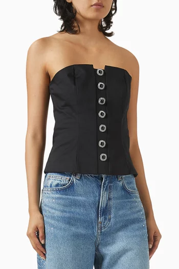 Kalilia Top in Stretch Cotton