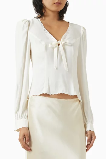 Vivia Top in Viscose Crepe