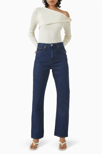 Jax Straight Jeans in Stretch Denim