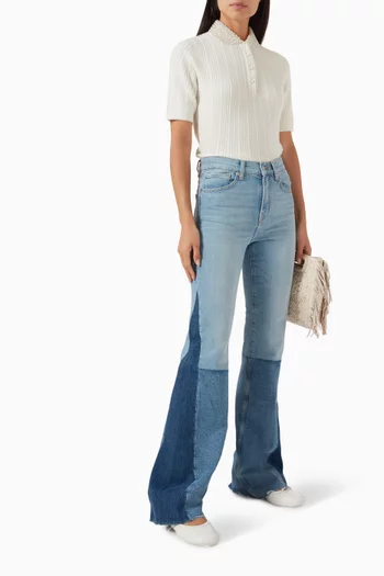 Pandora Colour-block Flared Jeans