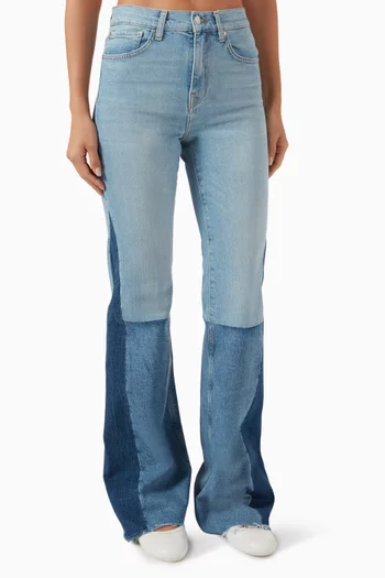 Pandora Colour-block Flared Jeans